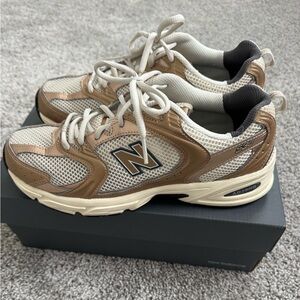 New Balance Beige and Brown Running Shoes